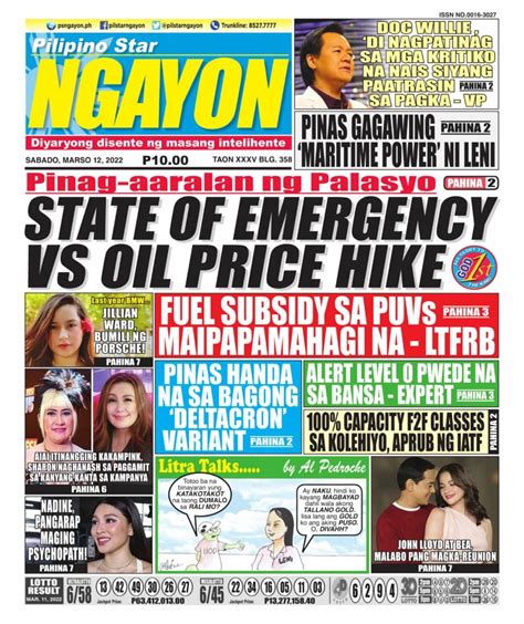 lathalain sa dyaryo 2022|Pilipino Star Ngayon .